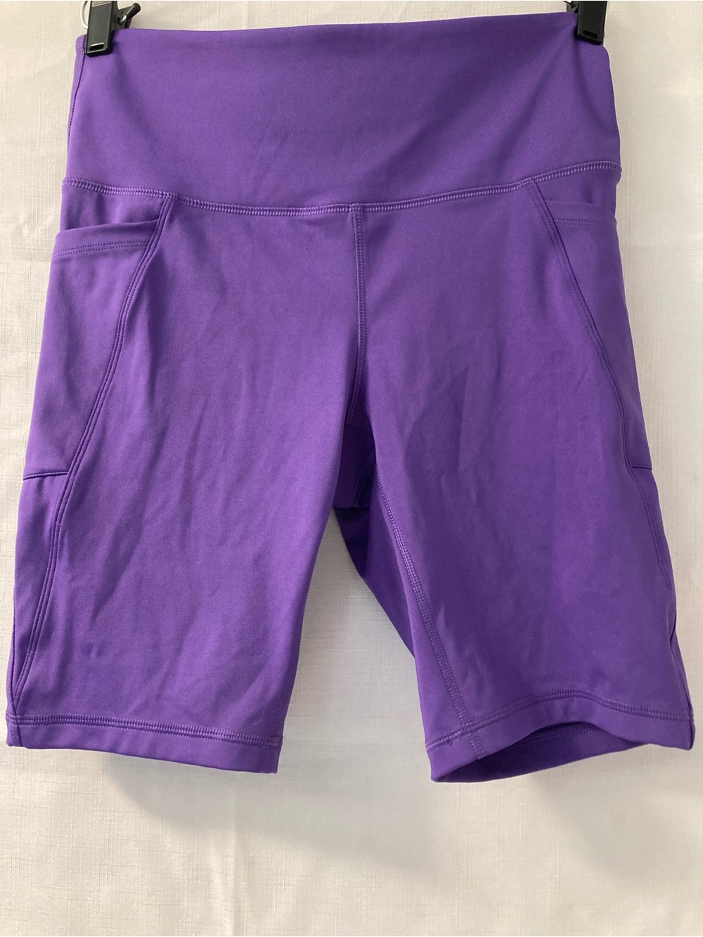 Hyba Purple High Rise Pocket Biker Shorts Size Medium